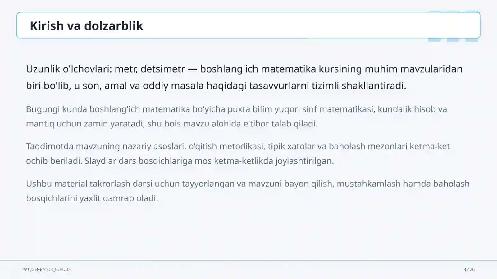 Metodik laboratoriya: Matematika (1–4) 4