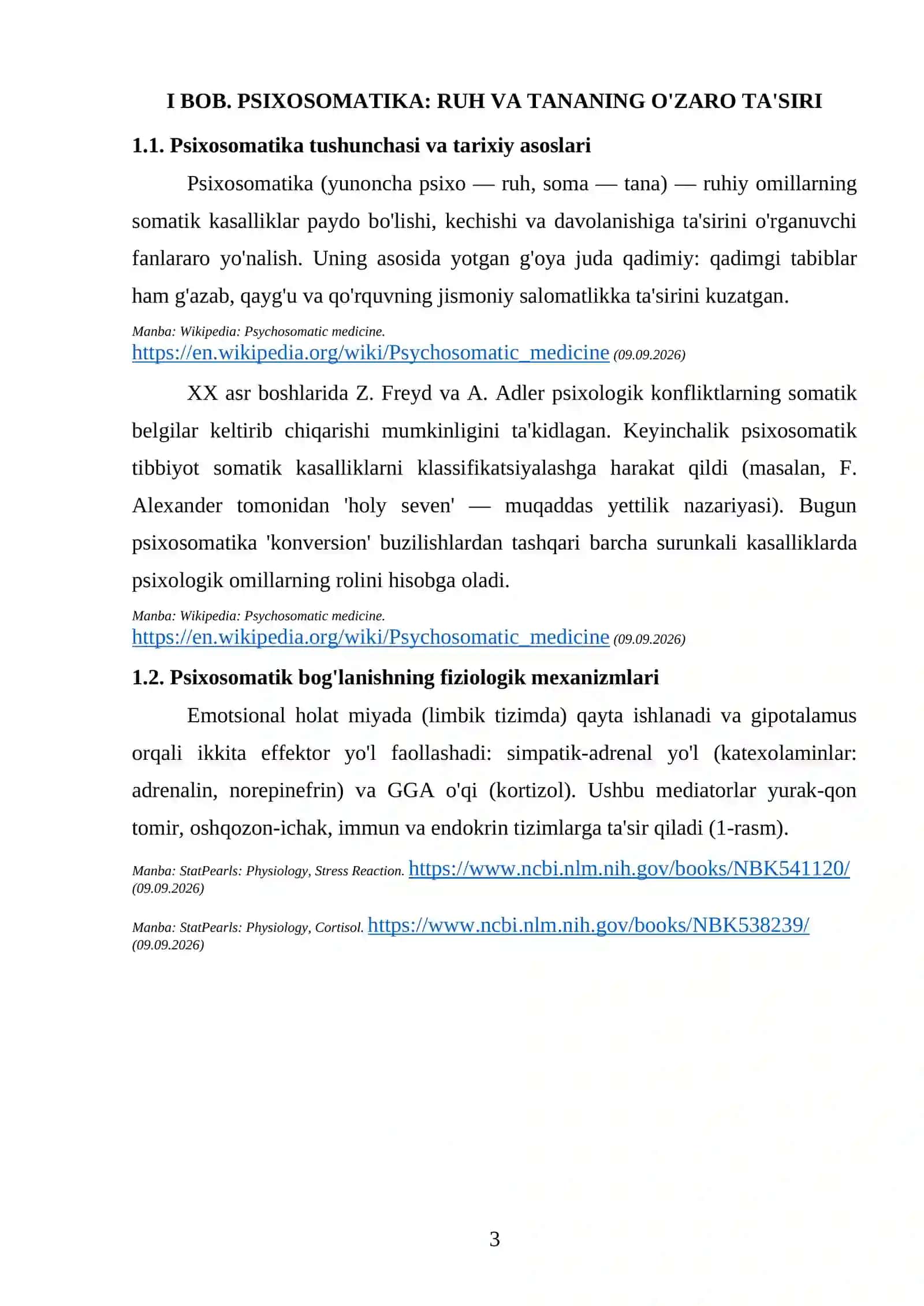 SOMATIK KASALLIKLARDA PSIXOTERAPIYANING SAMARADORLIGI 4