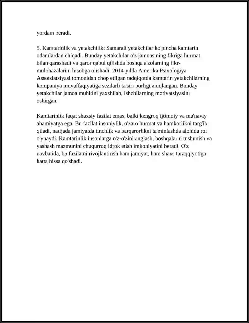 KAMTARINLIK TORTIN ANDISHAVIYLIK YUKSAK NANAVIY FAZILAT EKANLIGI 4