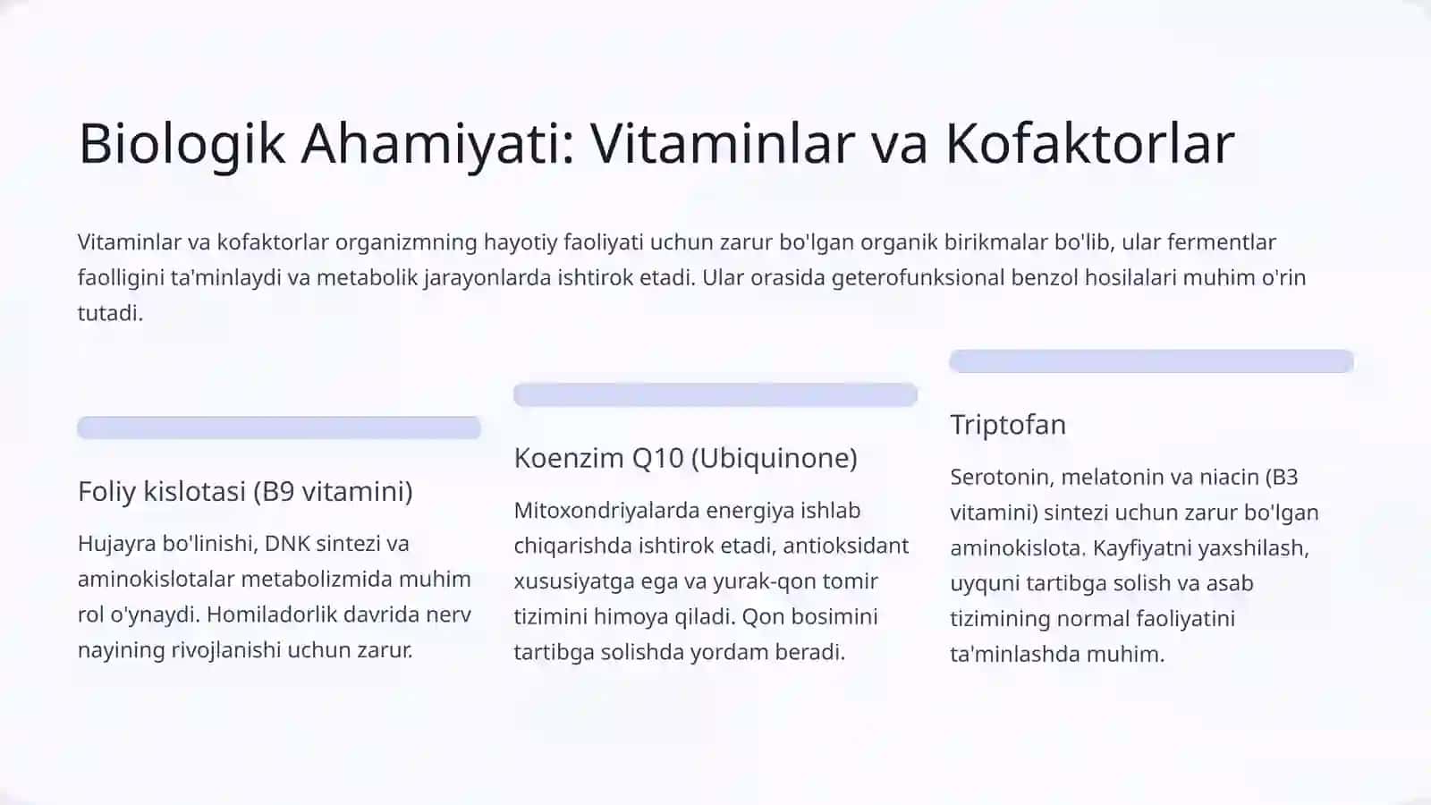Benzolning Geterofunksional Hosilalari: Tuzilishi va Biologik Ahamiyati 4