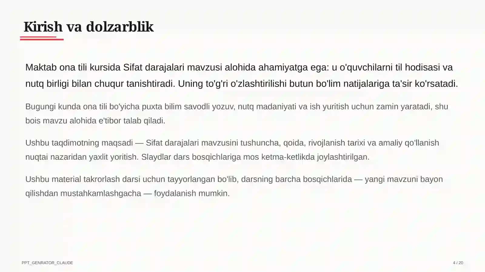 Sifat darajalari (6-sinf) 4