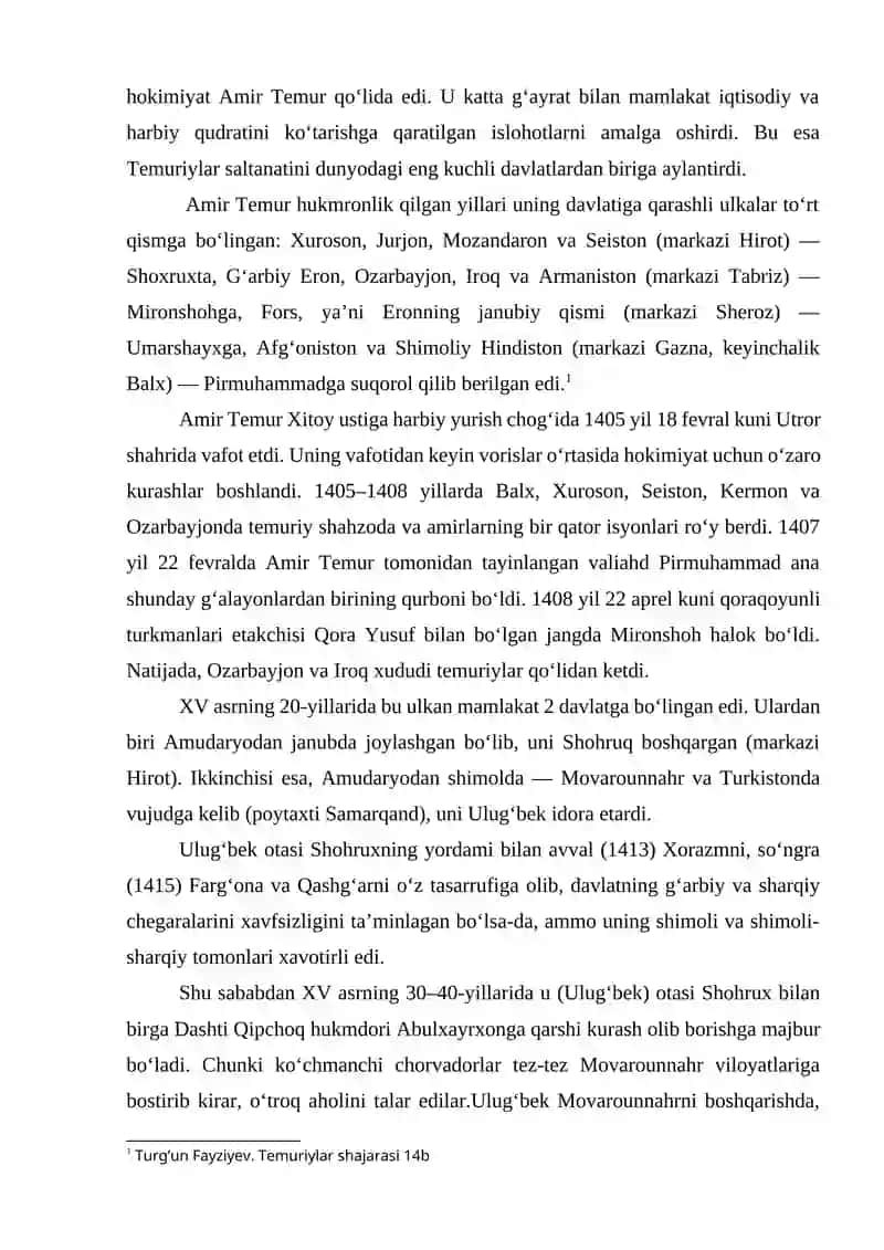 Temuriylar davrida markaziy boshqaruvi 4