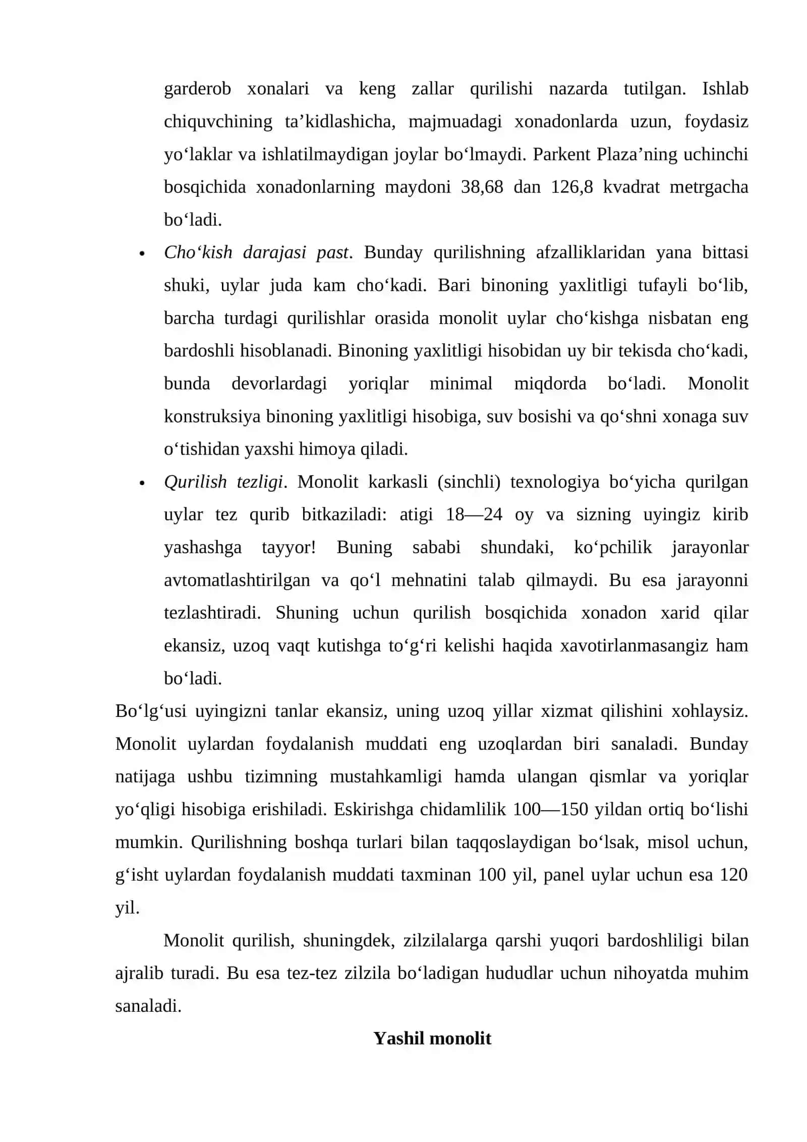 KARKAZSIZ MONOLITLAR, TOSH VA G'ISHT DEVORLI HAQIQIY BLOKLI BINO INSHOATLAR 4