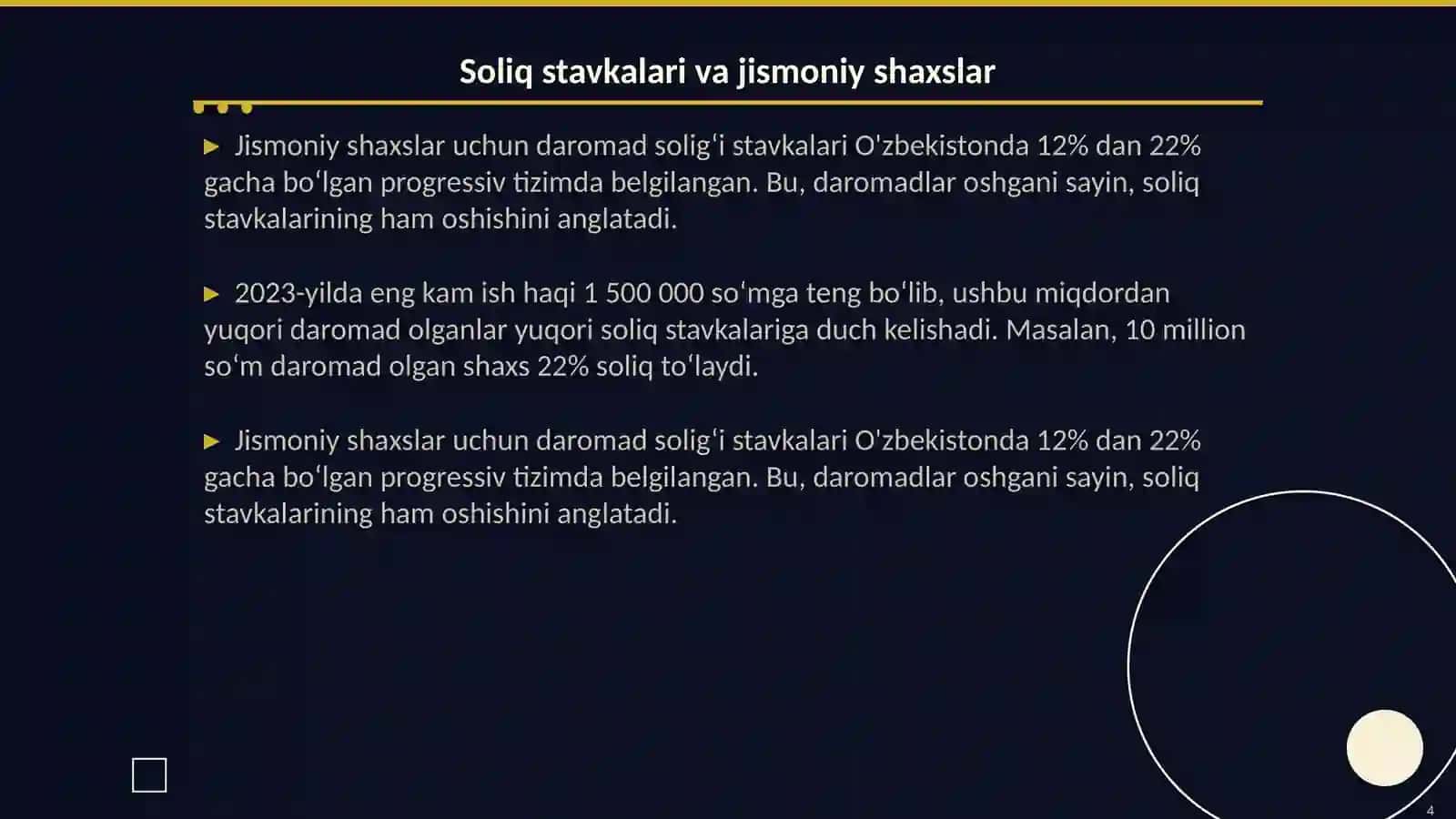 Daromad solig‘i tushunchasi va ahamiyati 4