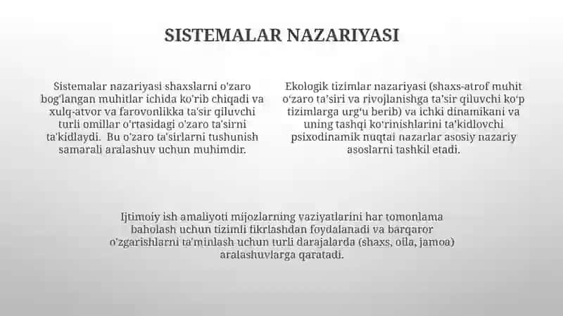 Ijtimoiy ishning nazariy asoslari 4