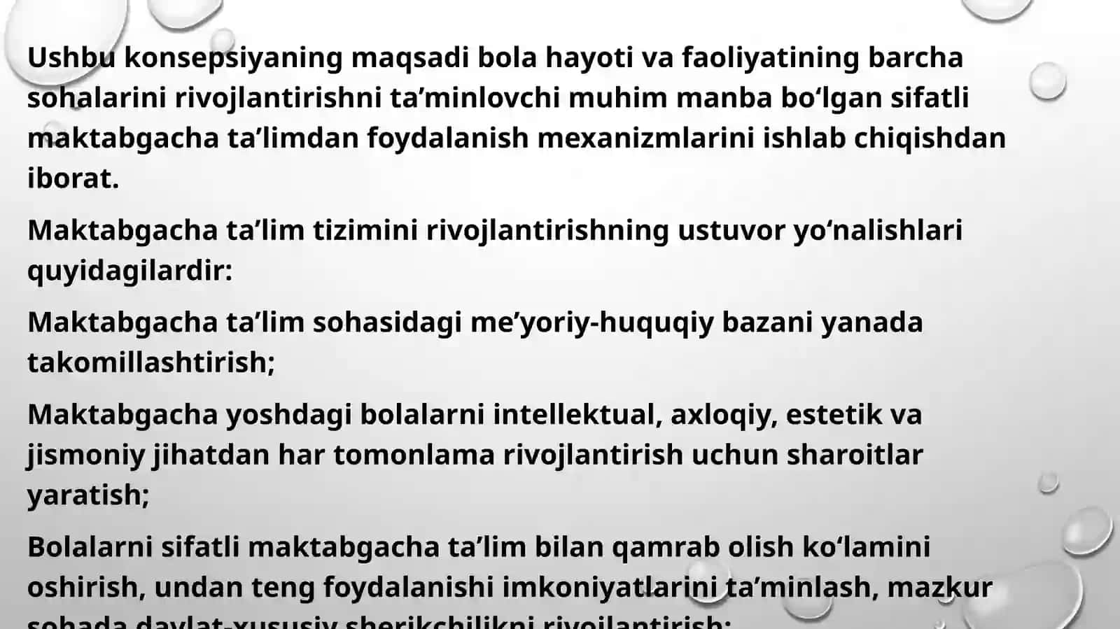 Maktabgacha talimni rivojlantirish va moliyaviy ta`minlash 4