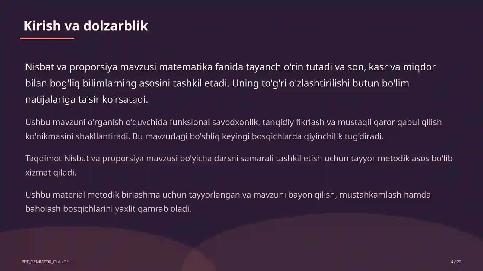 Nisbat va proporsiya (6-sinf) 4