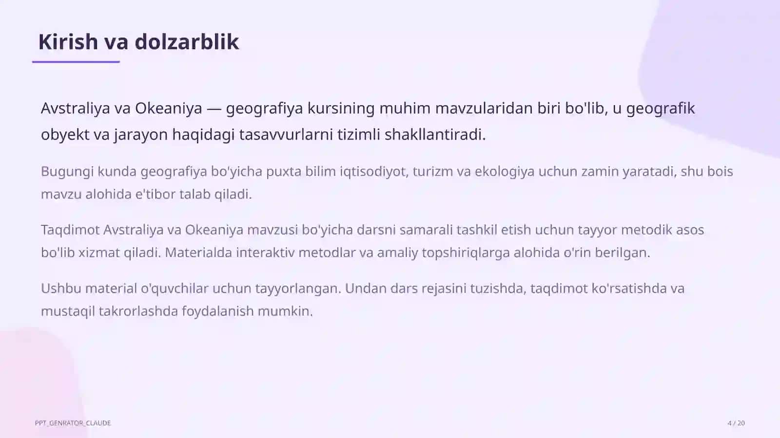 Avstraliya va Okeaniya (7-sinf) 4