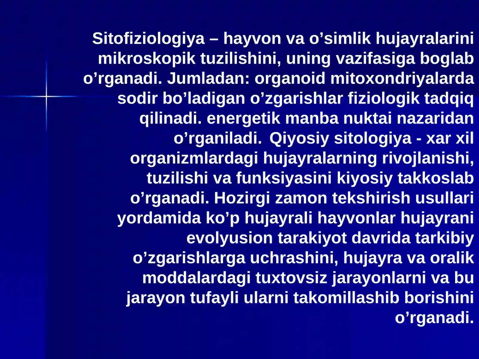 Sitologiya fanining qisqacha tarixi va boshqa fanlar bilan aloqasi 4