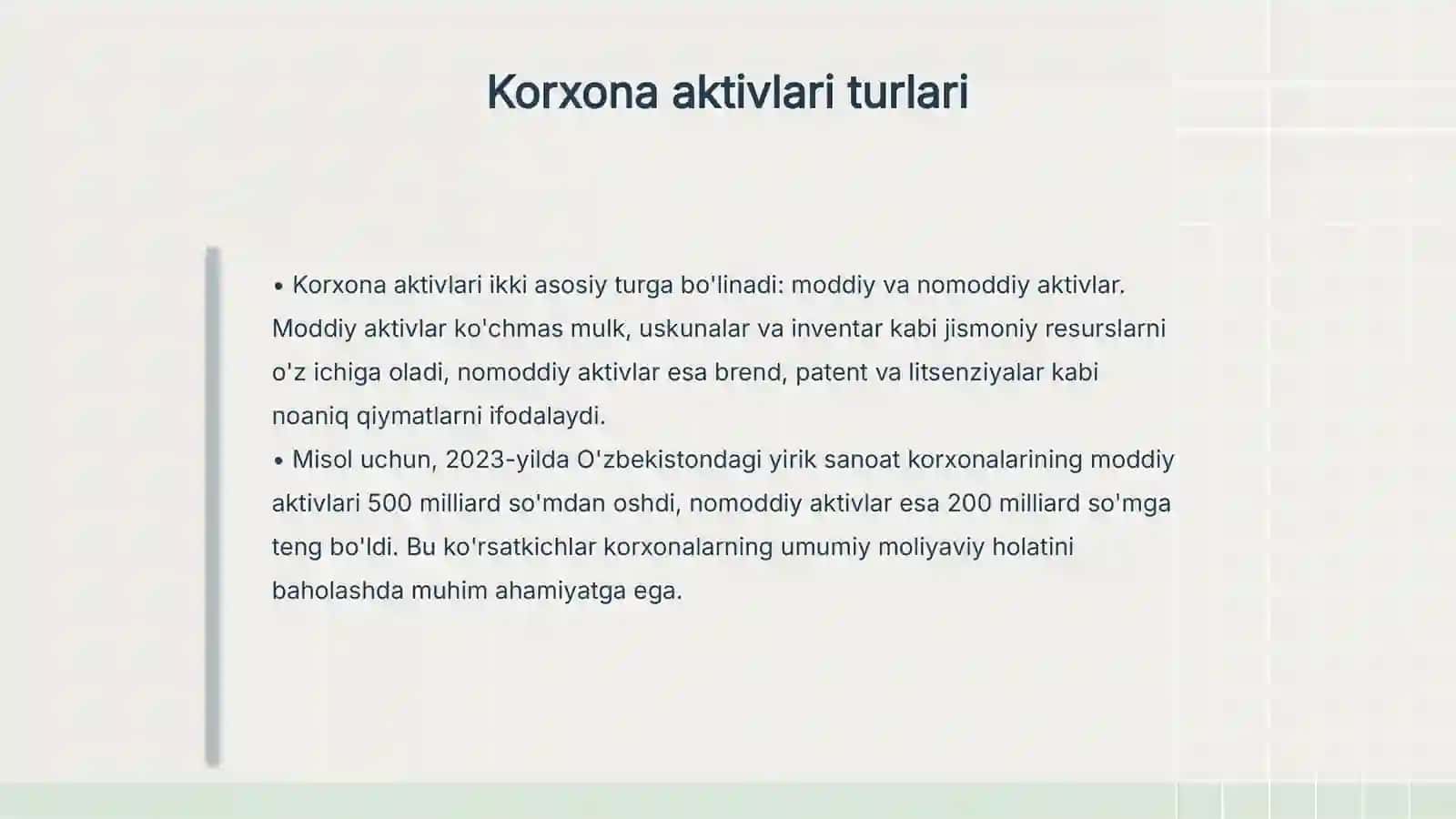 korxona aktivini baholash modellari 4
