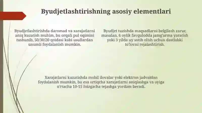 Daromad va xarajatlarni tushunish 4