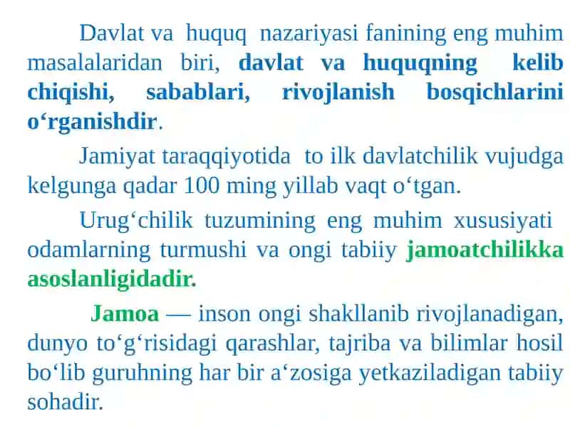 ДАВЛАТ ВА ҲУҚУҚНИНГ ВУЖУДГА КЕЛИШИ 4