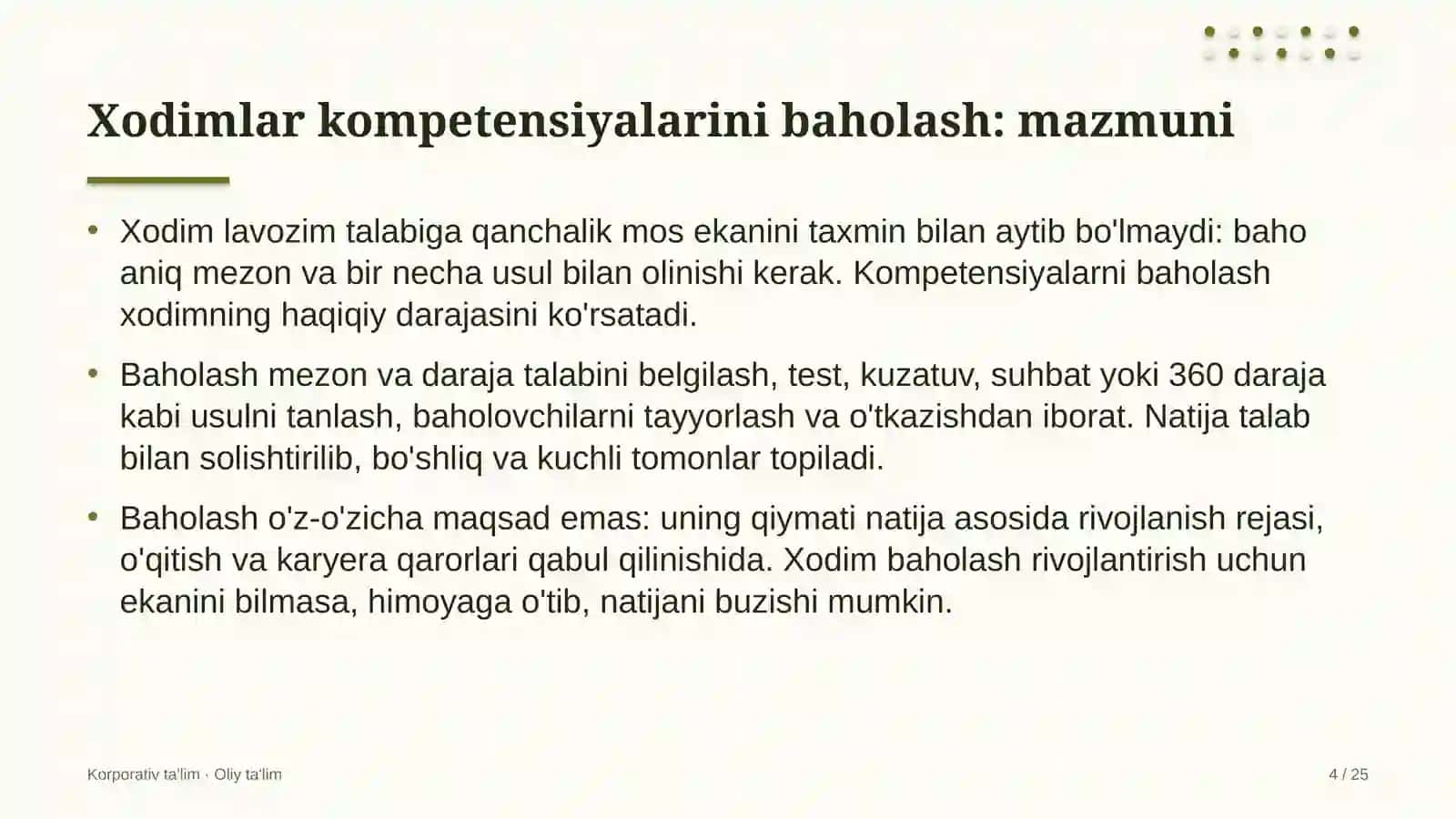 To'lov tizimlarida xodimlarning kompetensiyalarini baholash 4