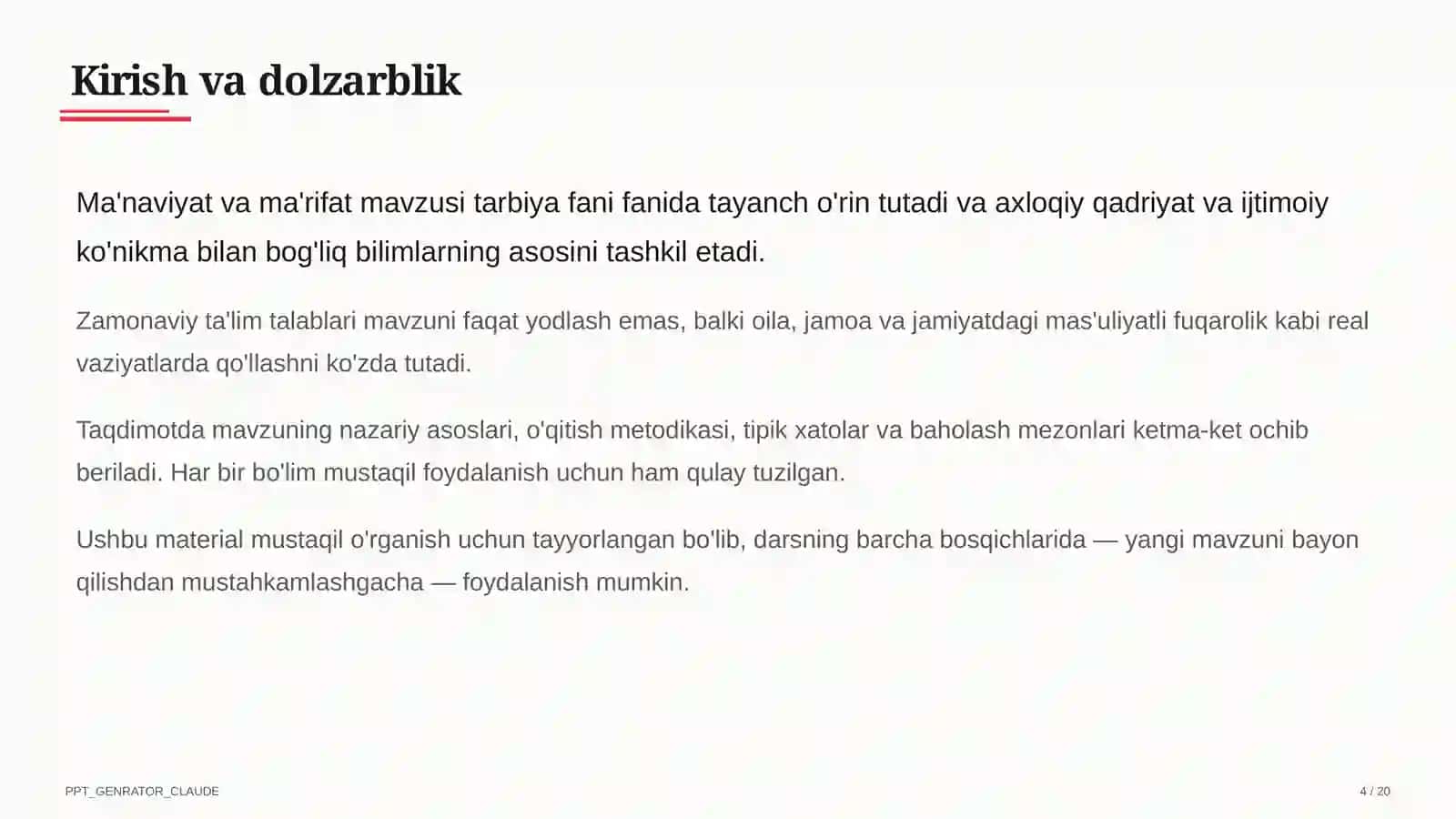 Ma'naviyat va ma'rifat (10-sinf) 4