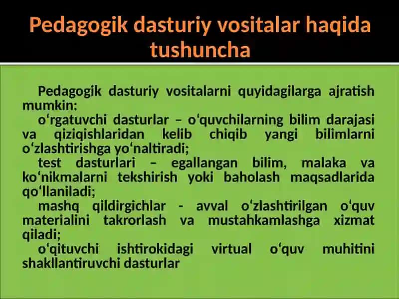 Pedagogik dasturiy vositalar 4
