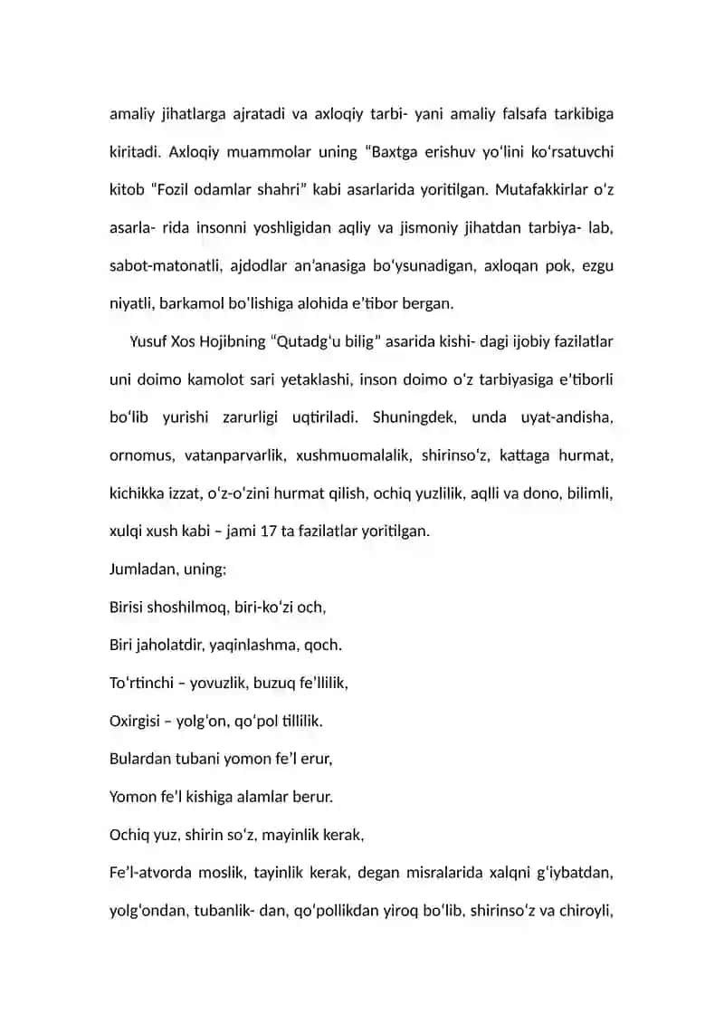Sharq mutafakkirlari asarlarida yoshlar tarbiyasiga oid qarashlarning yoritilishi 4