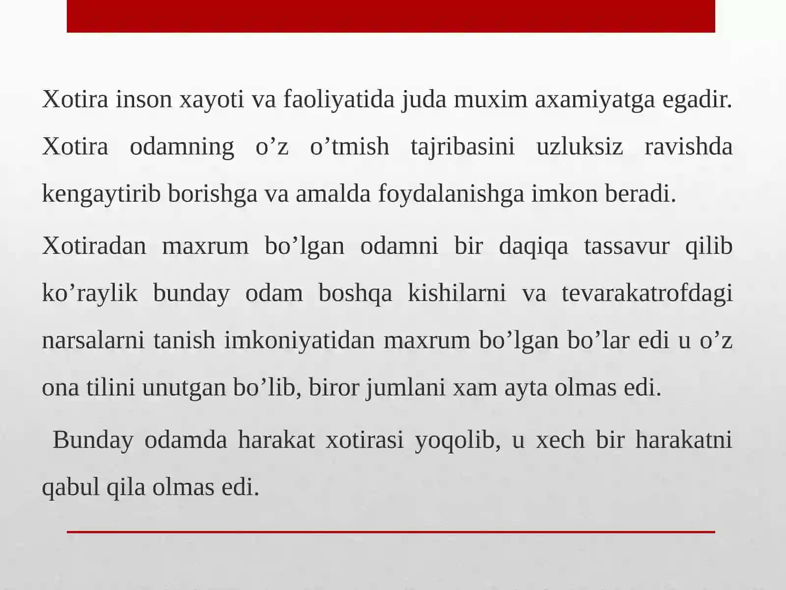 Umumiy Psixologiya Fanidan Xotiramavzusi 4