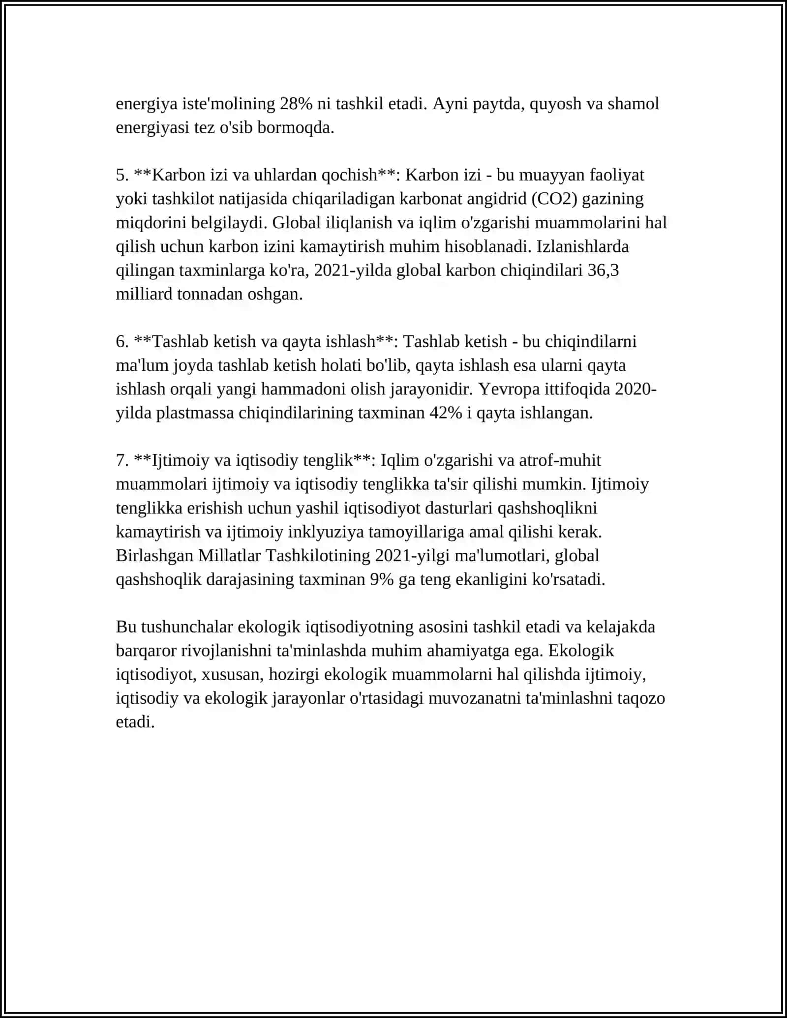 IQTISODIYOTNING EKALOGILASHTIRISHNING SHART- SHAROITLARI 4