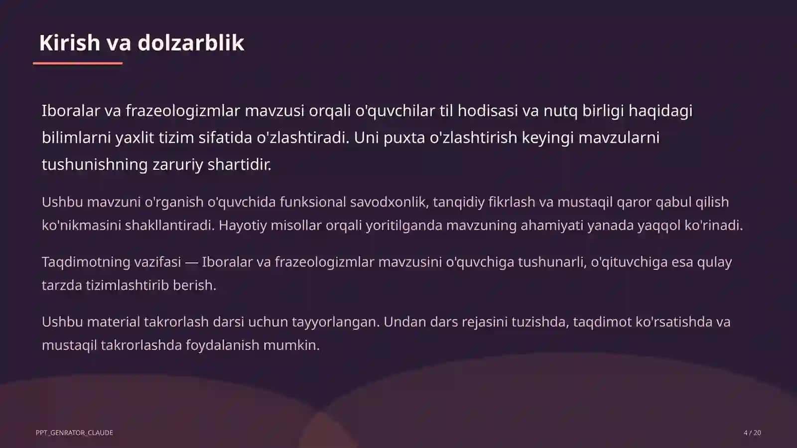 Iboralar va frazeologizmlar (5-sinf) 4
