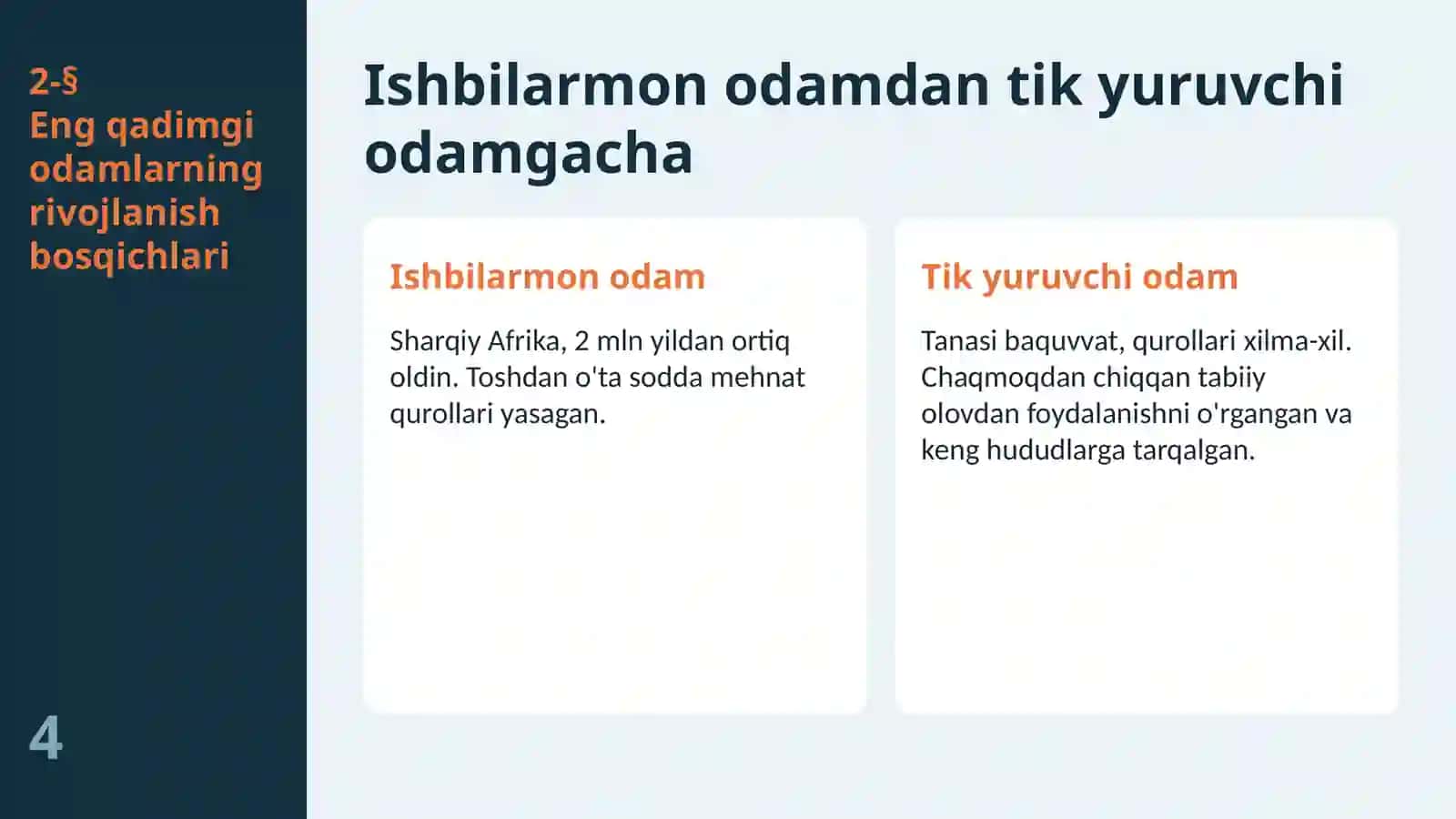 Eng qadimgi odamlarning rivojlanish bosqichlari: muzlik davri, Teshiktosh va g'or rasmlari (2-§, 6-sinf, 13 slayd) 4