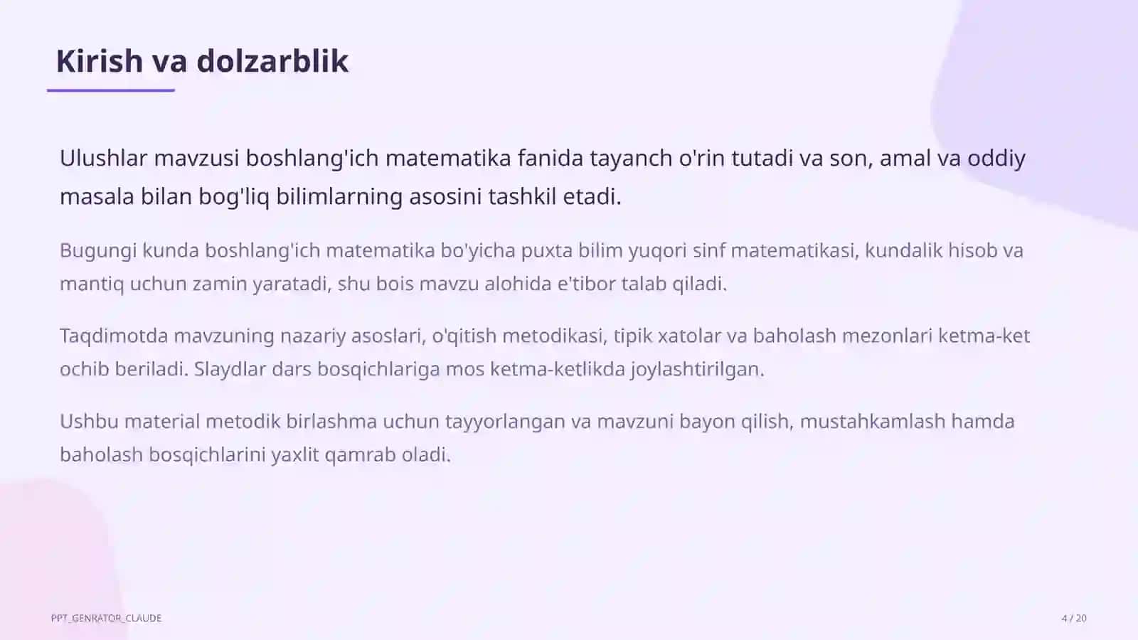 Ulushlar (3-sinf) 4