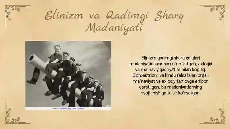Elinizm va qadimgi sharq xalqlari ma’naviyati 4