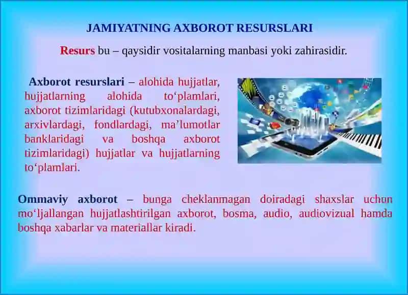 Axborotlashgan Jamiyat 4