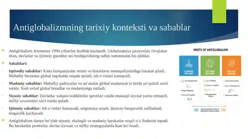 Antiglobalizmning sabablari va rivojlanishi 4