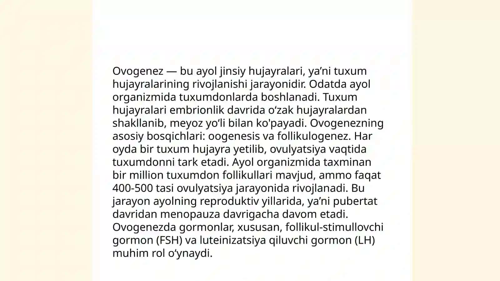 Ovogenez va Spermategenezning Oʻziga Xosligi 4