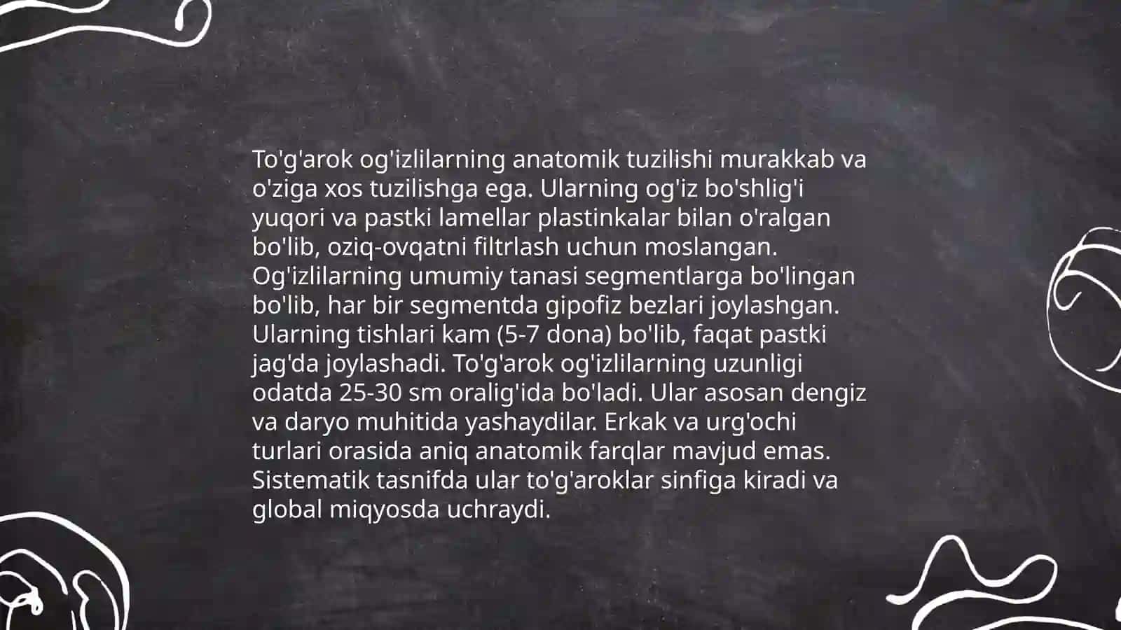 Toʼgarak ogʼizlilar klassifikatsiyasi, tuzilishi va ko'payishi 4