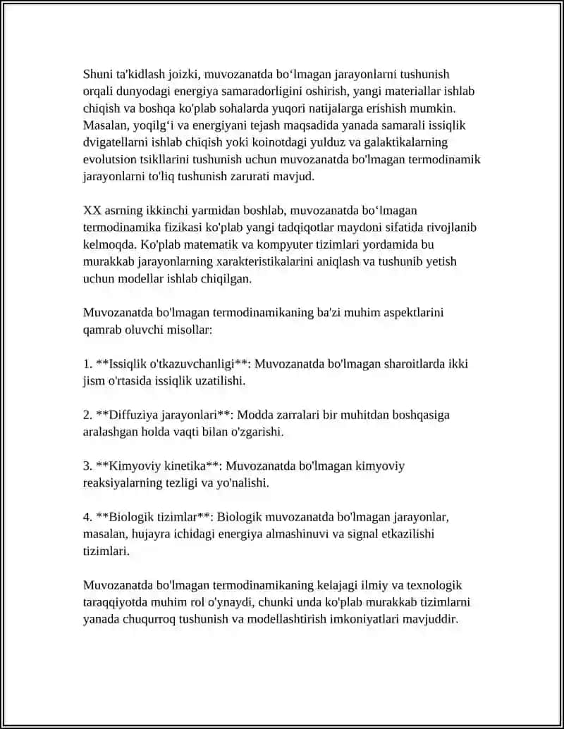 TERMODINAMIK MUVOZANATDA BOʻLMAGAN JISMLARNING QOʻSHISH HODISALARI 4