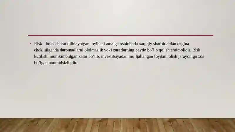 Investitsiya risklari va ularni pasaytirish yo'llari 4