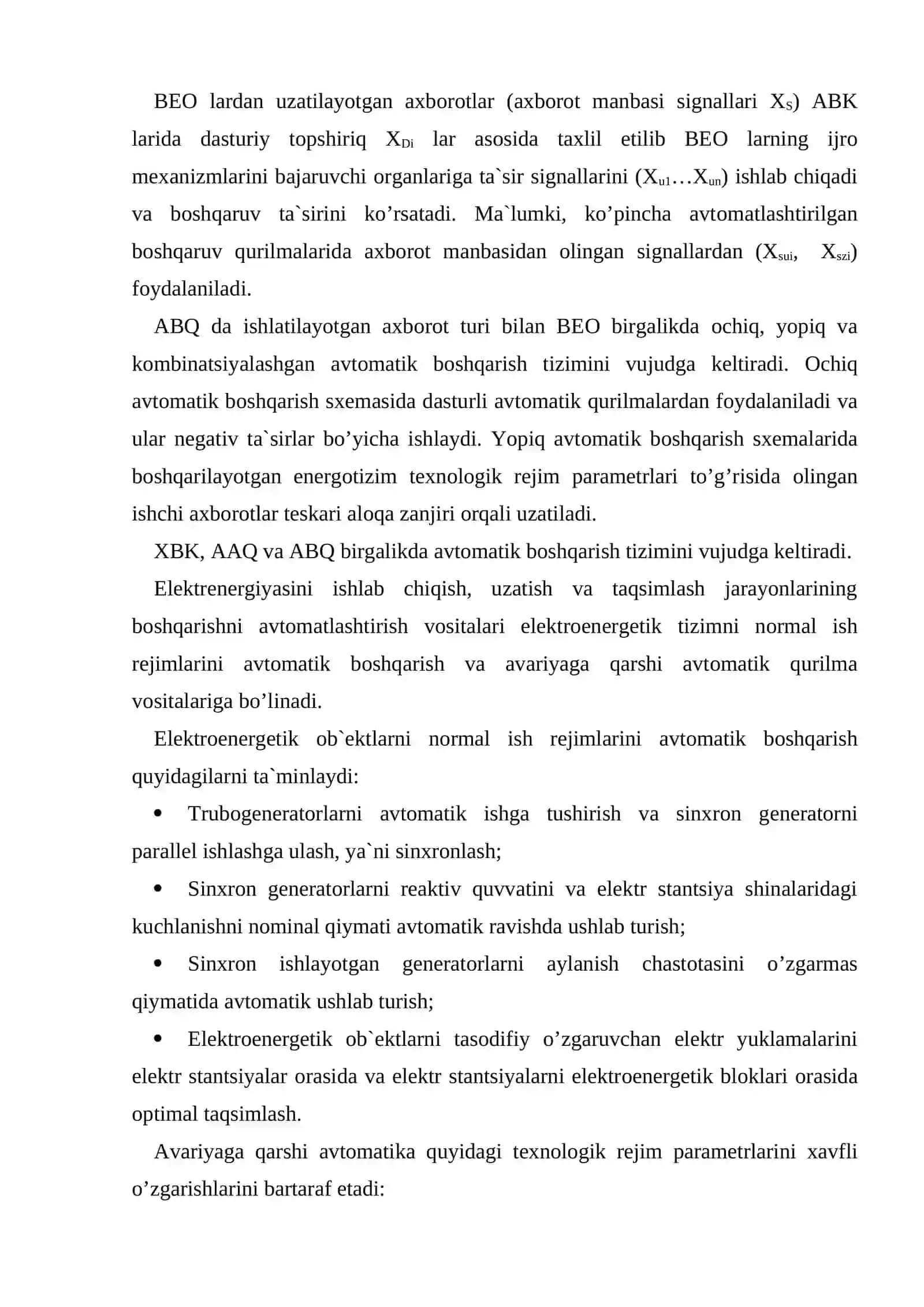 Elektr energiyasini ishlab chiqarish va undan fоydalanish jarayonlarini avtоmatlashtirish to’g’risida umumiy tushunchalar 4
