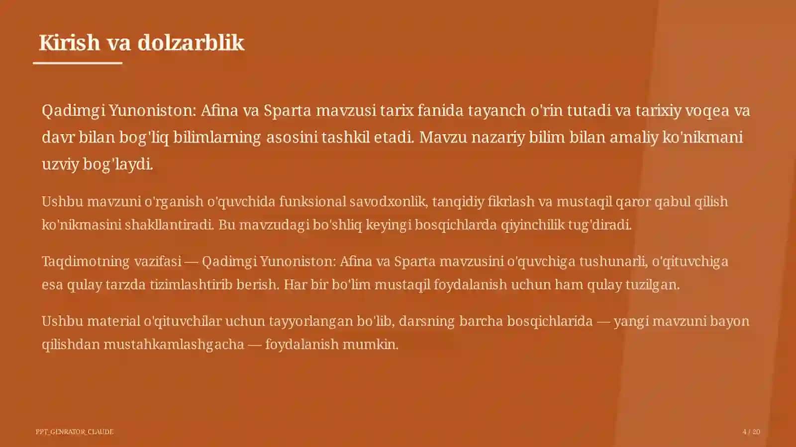 Qadimgi Yunoniston: Afina va Sparta (6-sinf) 4