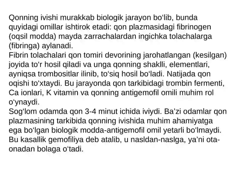 Normal qon ivish tizimi 4