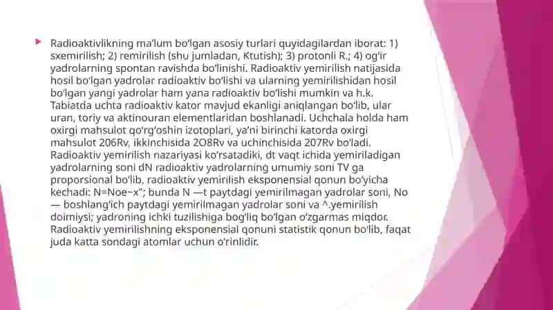 Favqulotda vaziyatni baholash .Radiatsion holat.Radioaktiv zararlanish manbalari.Zonalar tavsifi. 4