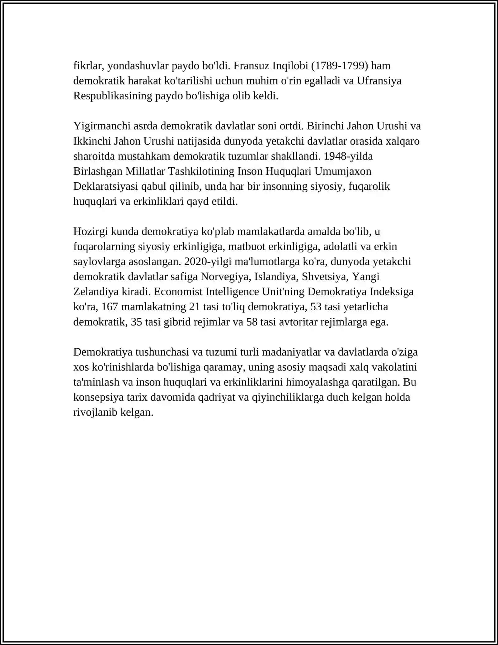O'ZBEKISTONDA DEMOKRATIK FUQOROLIK ASOSLARINI YARATILISHI 4
