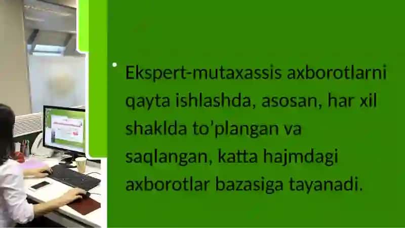 Ekspert tizimlarning asosiy turlari va ishlatilish sohalari 4