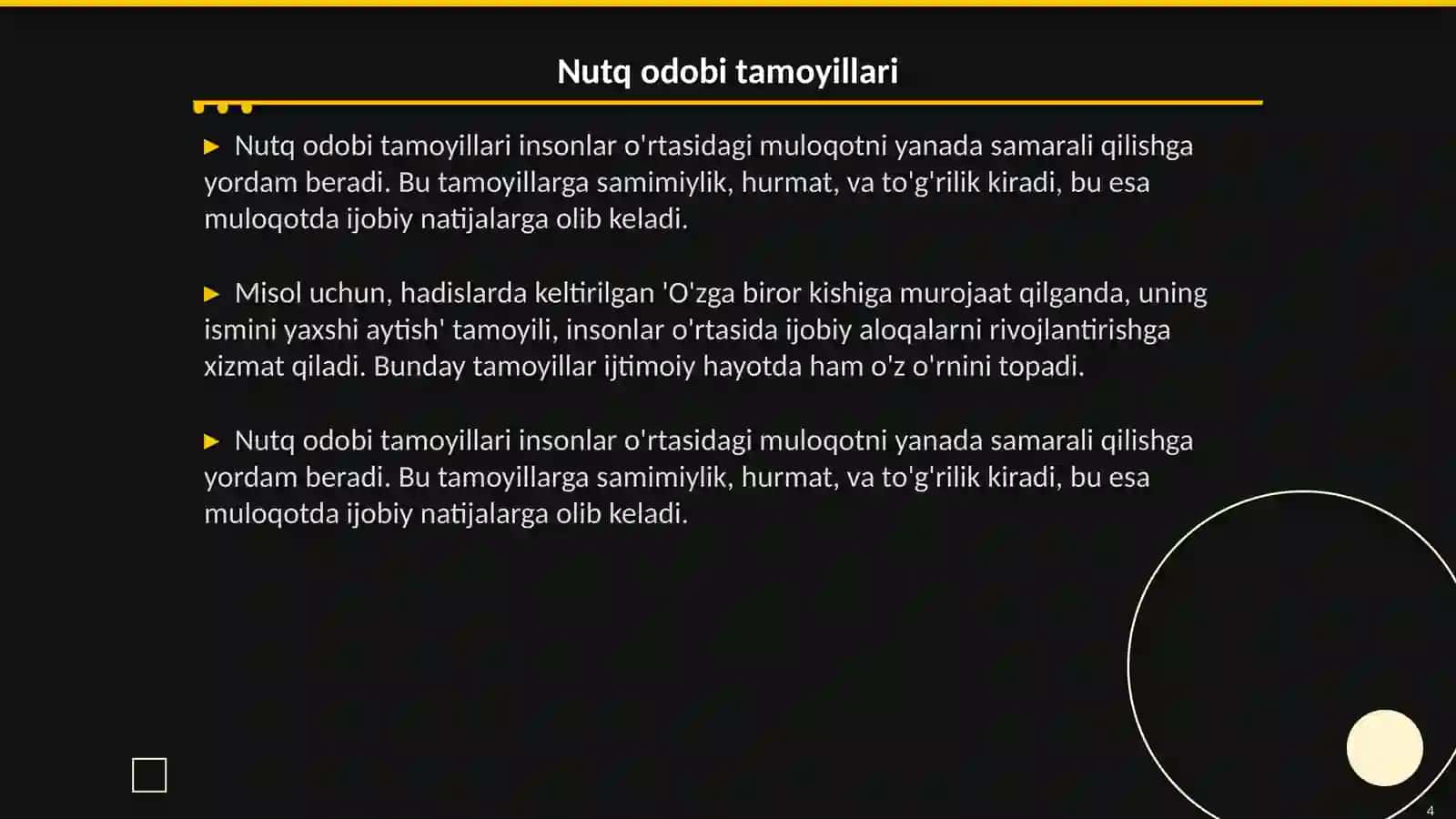 Hadislarda nutq va nutq odobi haqida 4