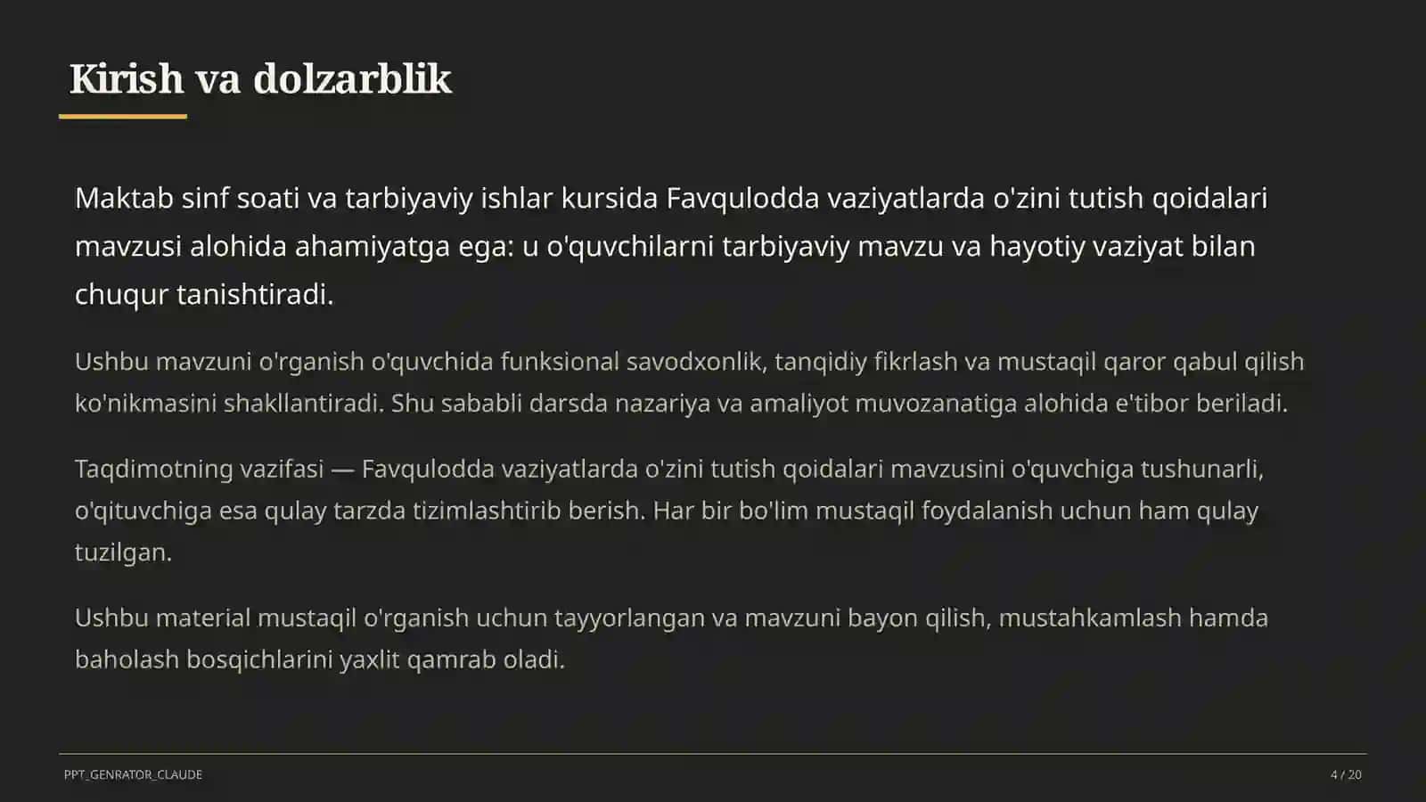 Favqulodda vaziyatlarda o'zini tutish qoidalari 4