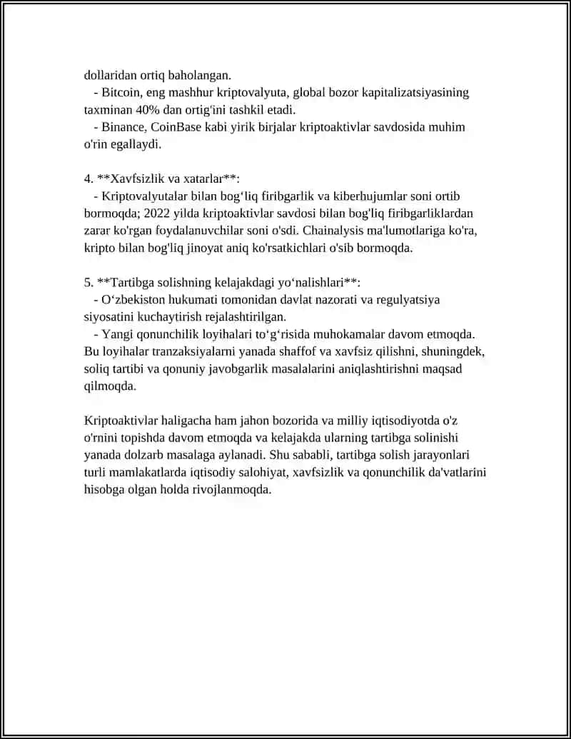 MOLIYAVIY TARTIBGA SOLINISHNING KELAJAGI 4