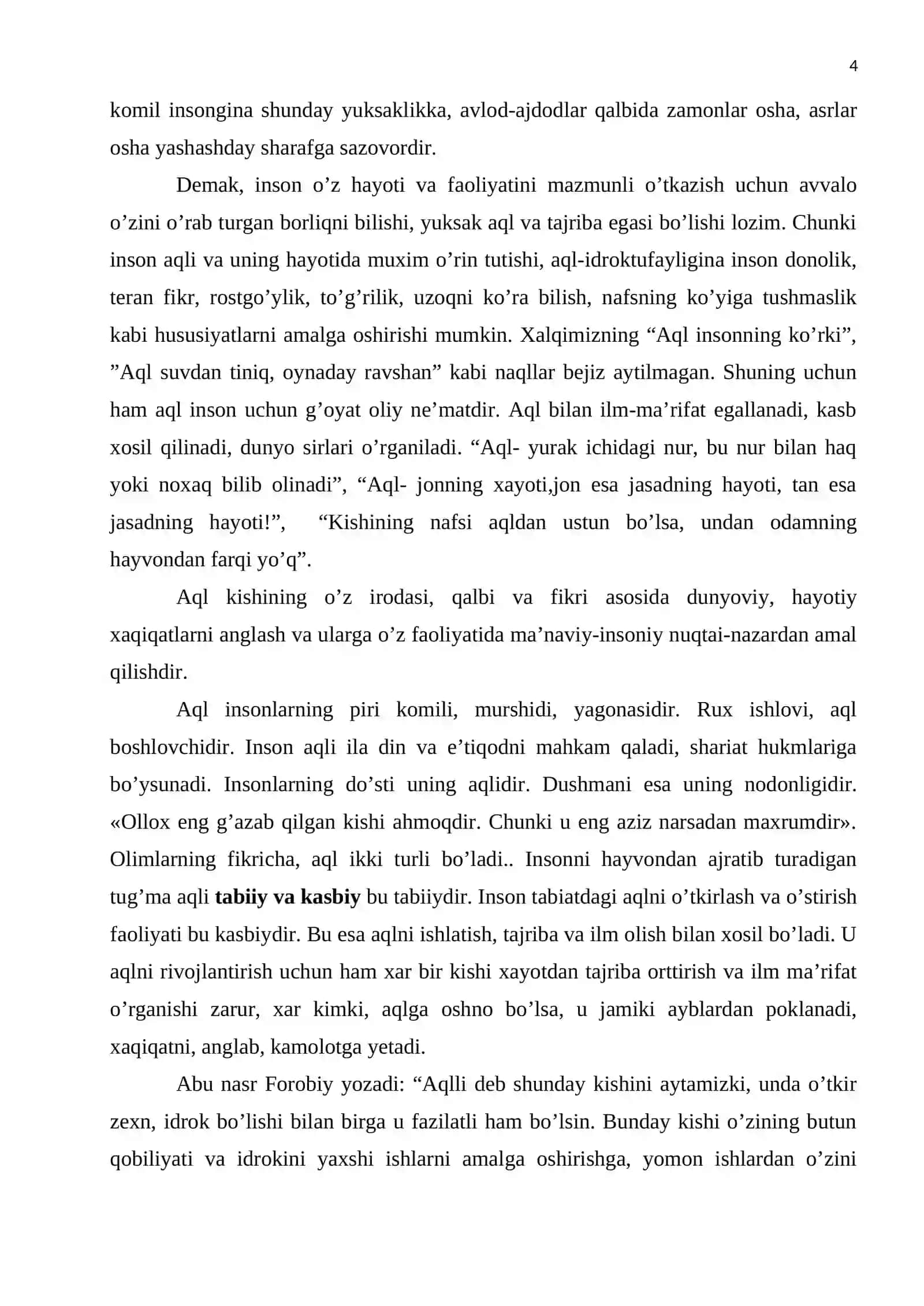 Boshlang’ich sinf o’quvchilarida aqliy tarbiyani shakllantirish yo’llari (o’qish darslari misolida) 4