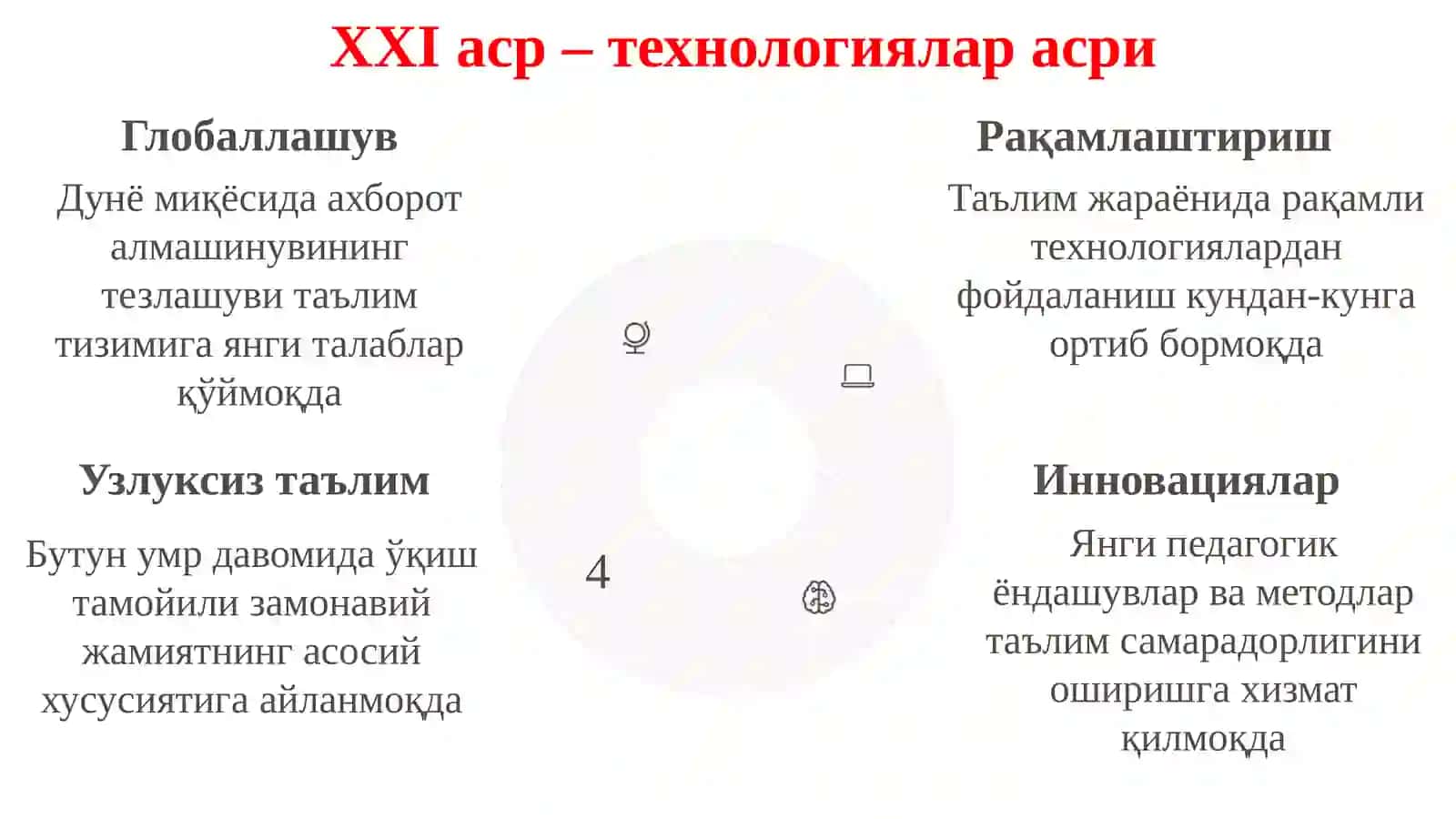 Педагогик технологиянинг илмий асослари 4