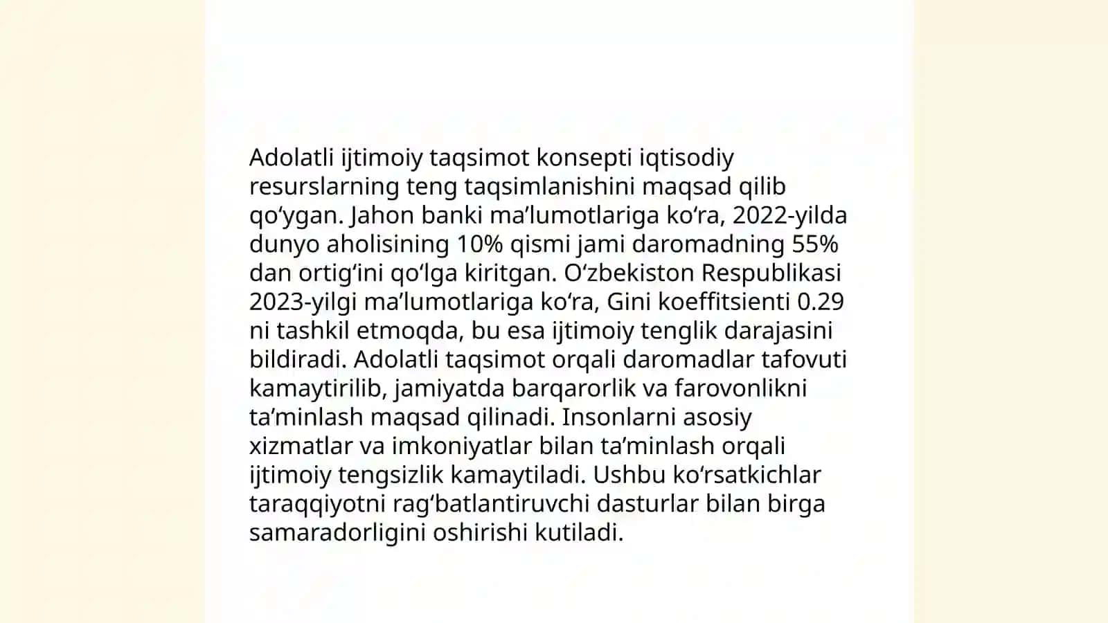 Adolatli ijtimoiy siyosat yuritish inson kapitalini rivojlantirish 4