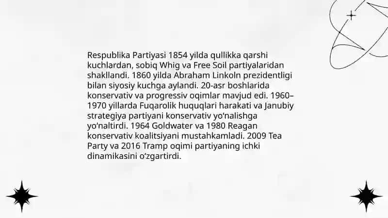 AQSh va Kanadaning yetakchi siyosiy partiyalari 4