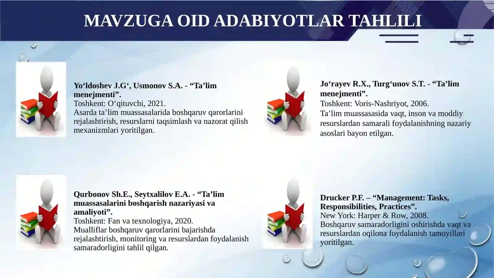 Menejerlik kursi tajribachisi 4