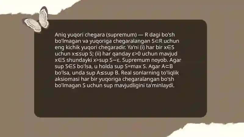 Sonlar tõplamining chegaralari 4