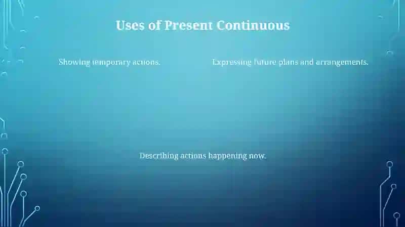 Present Continuous Tense 4