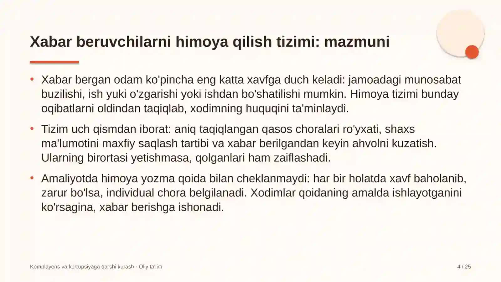 Energiya saqlash tizimlarida xabar beruvchilarni himoya qilish tizimi 4