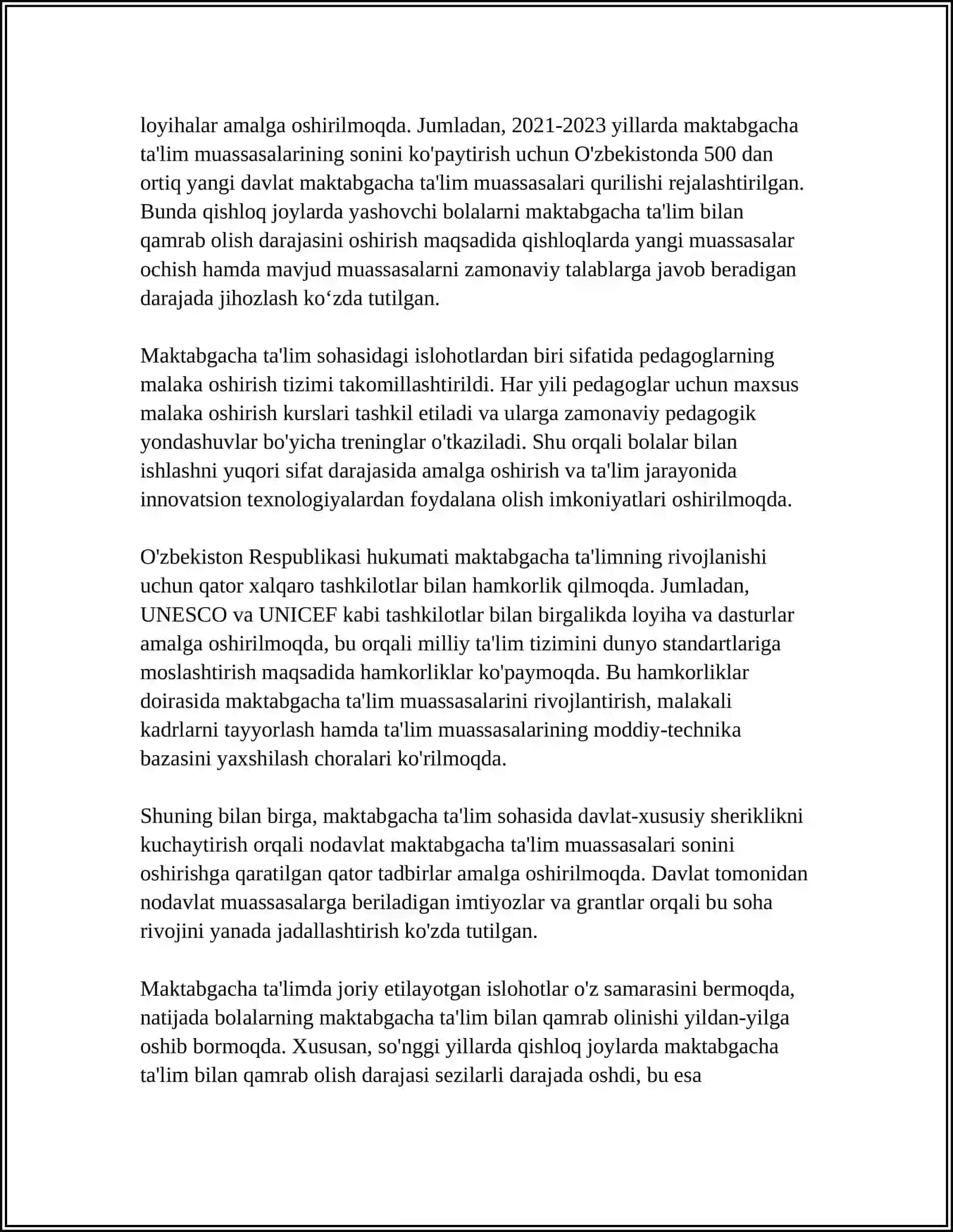O'ZBEKISTON RESPUBLIKASI TA'LIM TIZIMI 4